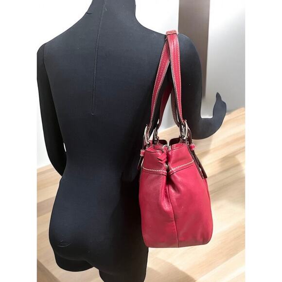 Y2K Coach F13732 Soho Pleated Leather Satchel Bag - Picture 8 of 14